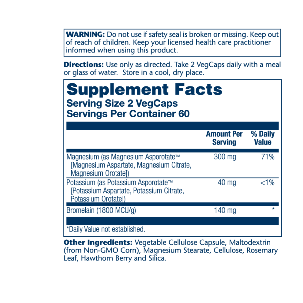 Magnesium & Potassium Asporotate w/ Bromelain