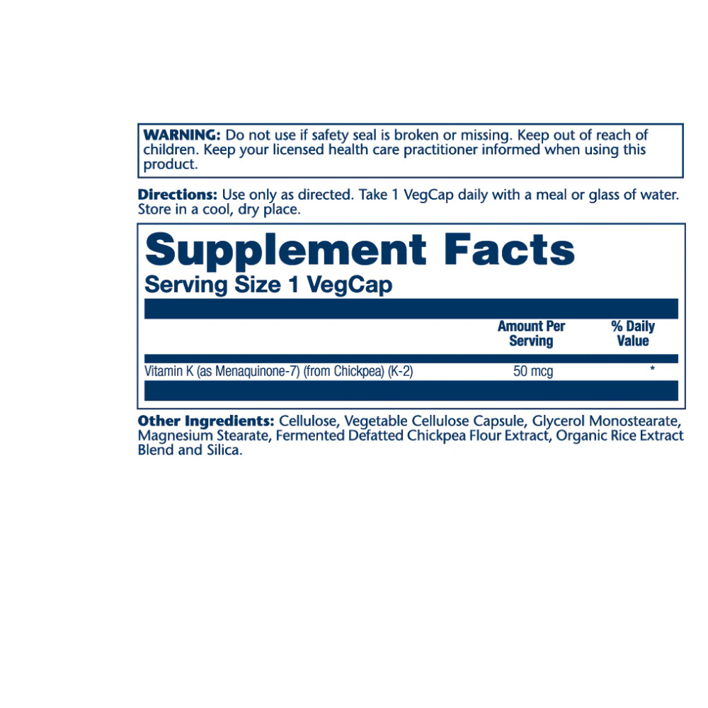 Vitamin K-2, MK-7 50mcg