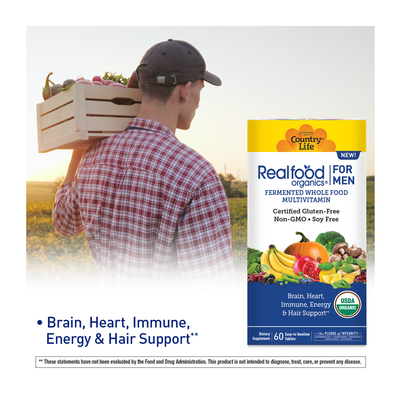RealFood Organics For Men - Country Life