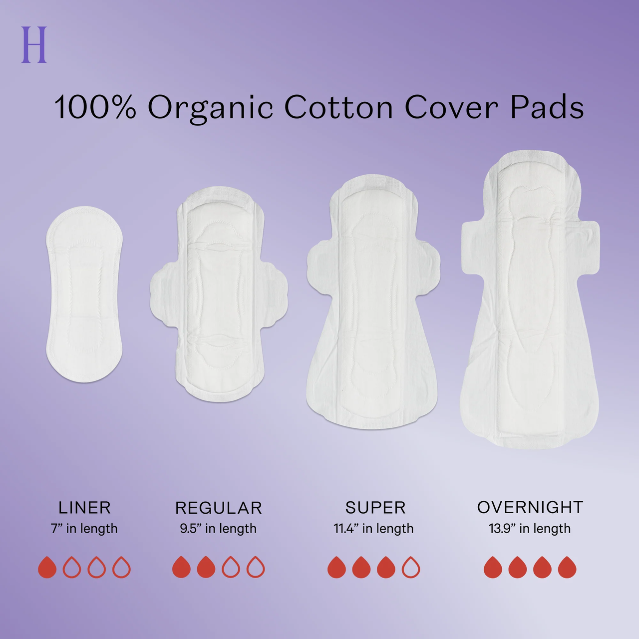 Organic Cotton Cover Non-Herbal Everyday Liners - Honey Pot Comp.