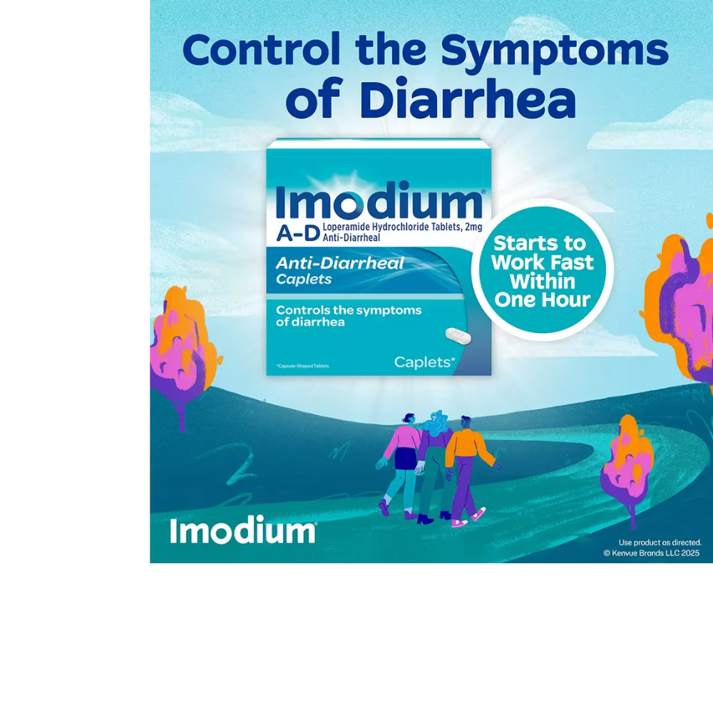 IMODIUM A-D Diarrhea Relief Caplets, Loperamide Hydrochloride