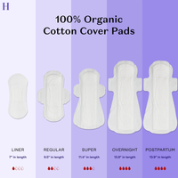 Thumbnail for Organic Cotton Cover Overnight Pads with Wings - Honey Pot Company