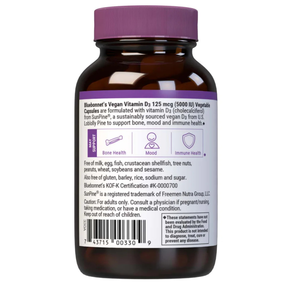 VITAMINA D3 VEGANA 125 mcg 5000 UI