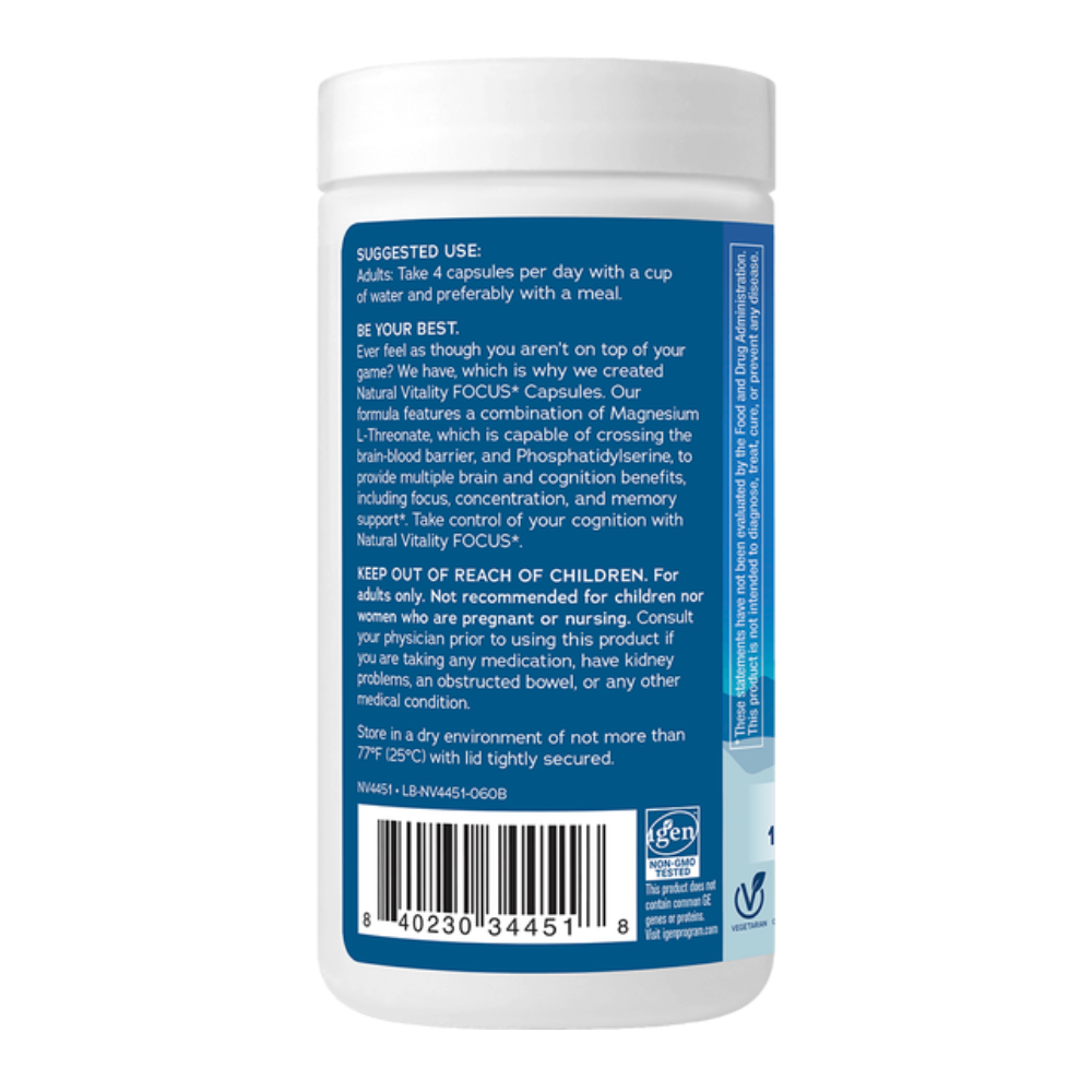 FOCUS CAPSULES WITH MAGNESIUM L-THREONATE & PHOSPHATIDYLSERINE