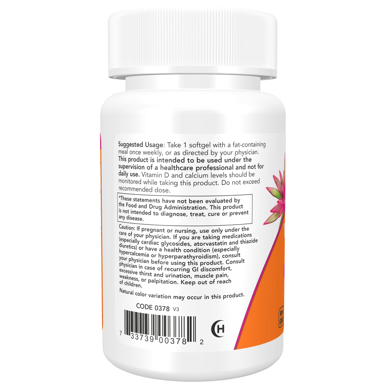 Vitamin D-3 50000 IU Softgels - Nowfoods