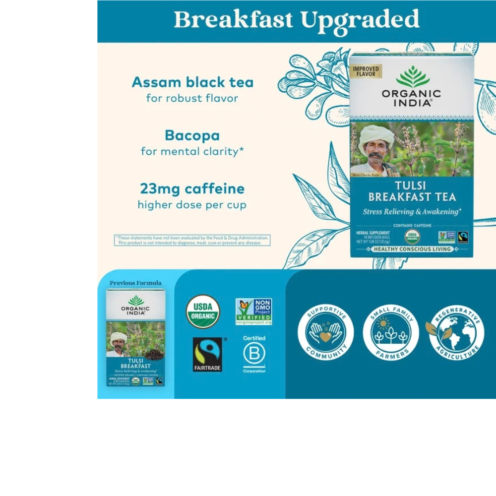 Tulsi Breakfast Tea – Black Tea with Tulsi & Bacopa