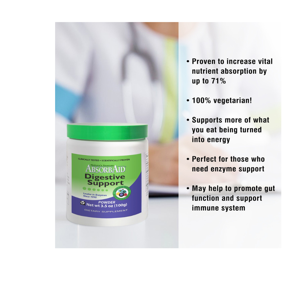 AbsorbAid Original 100g Complete Digestive Enzyme Formula in Powder Form
