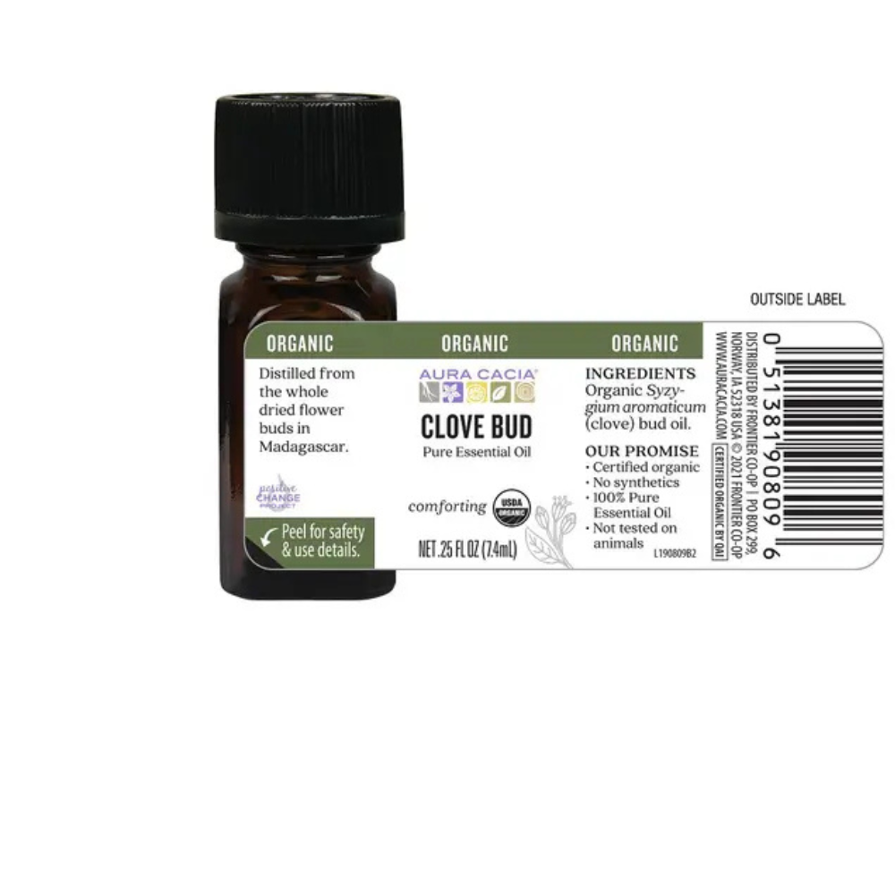 Aura Cacia Aceite Esencial Orgánico de Clavo de Olor