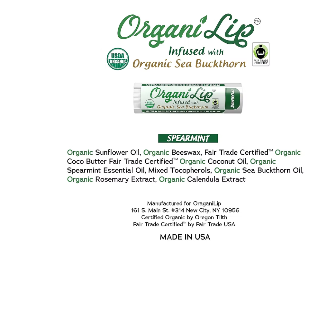 Spearmint Ultra Moisturizing Organic Lip Balm