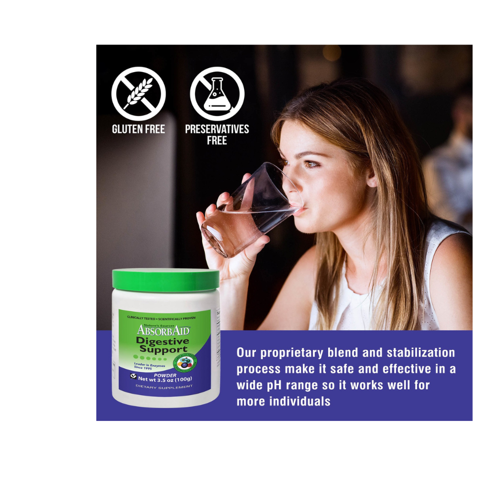 AbsorbAid Original 100g Complete Digestive Enzyme Formula in Powder Form