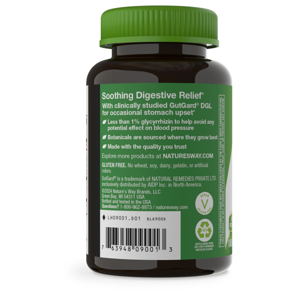 Nature's Way DGL Licorice Extract Tablets, 100 | Village Green