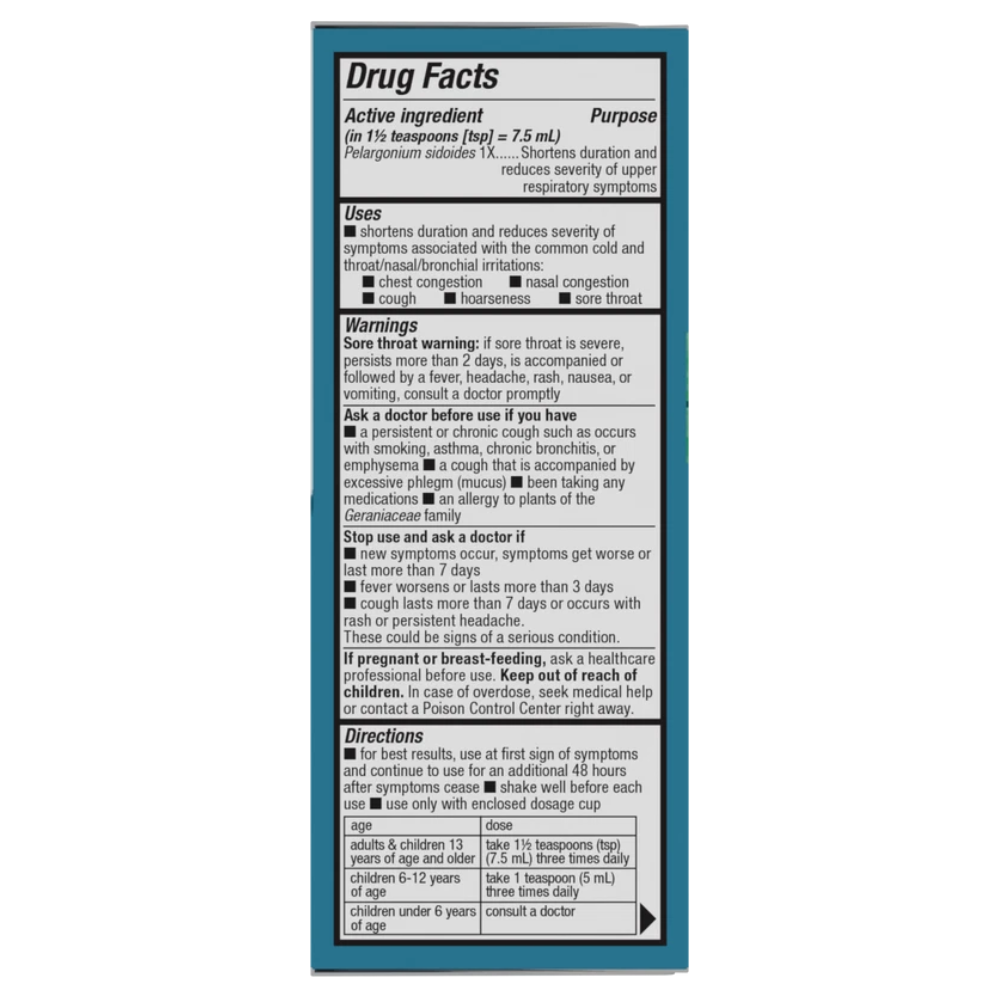 Umcka Zero Sugar Cold Relief Syrup