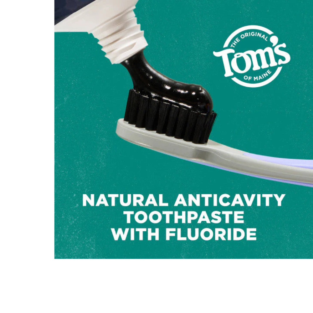 Pasta de Dientes Natural de Carbón Activado y Menta con Flúor