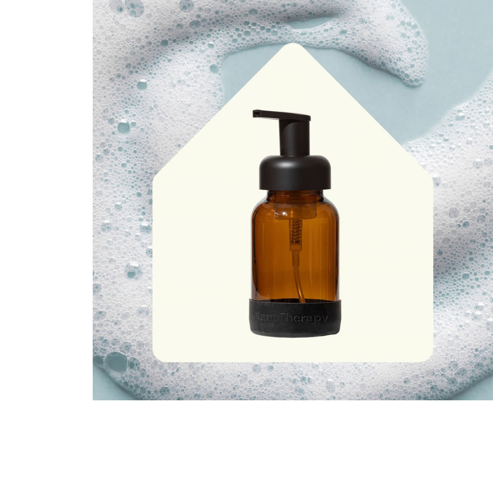 Next Glass Foaming Bottle with Black Silicone Sleeve