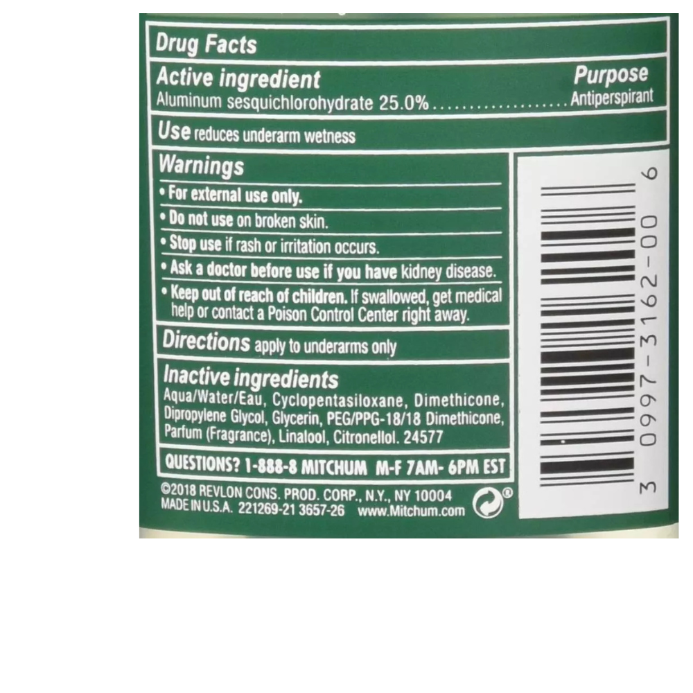 MITCHUM SOLID CLEAR GEL SPORT