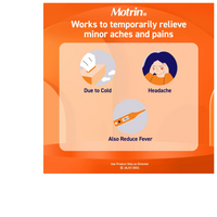 Thumbnail for MOTRIN IB, Ibuprofen 200mg Tablets Pain Reliever & Fever Reducer