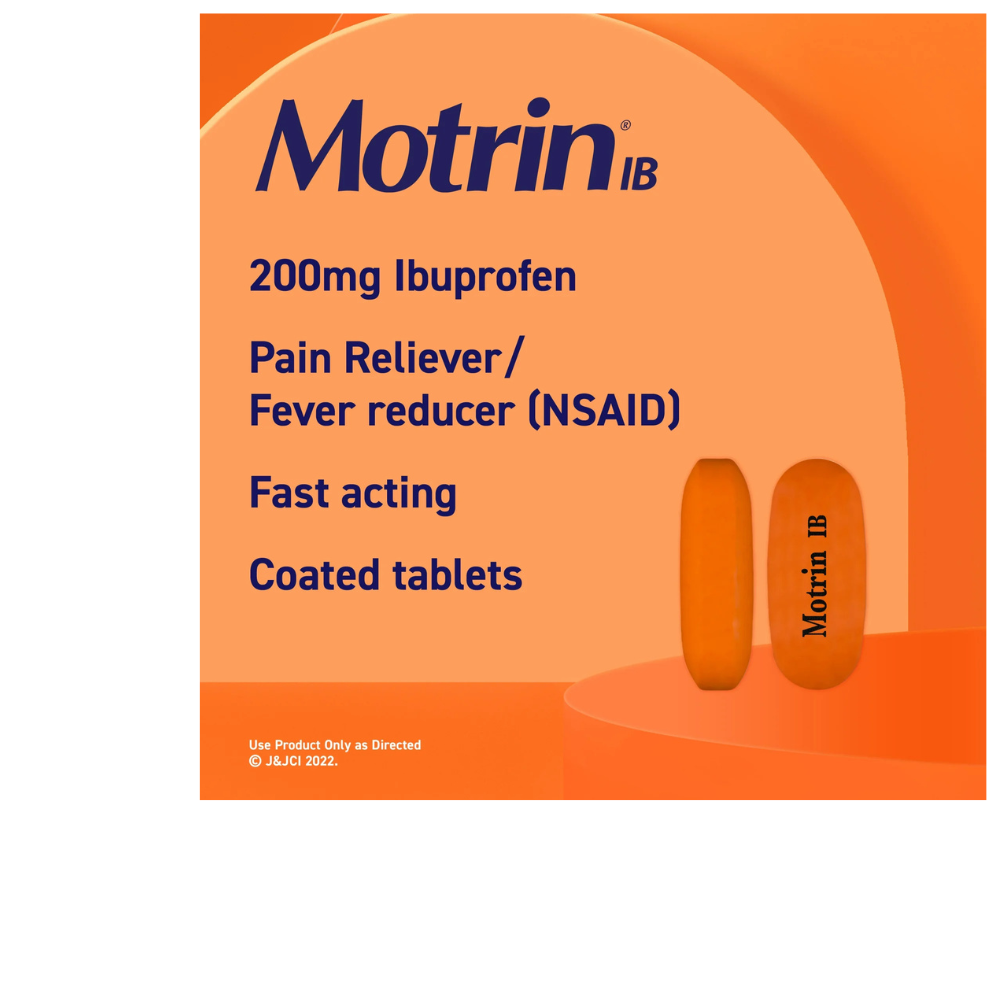 MOTRIN IB, Ibuprofen 200mg Tablets Pain Reliever & Fever Reducer