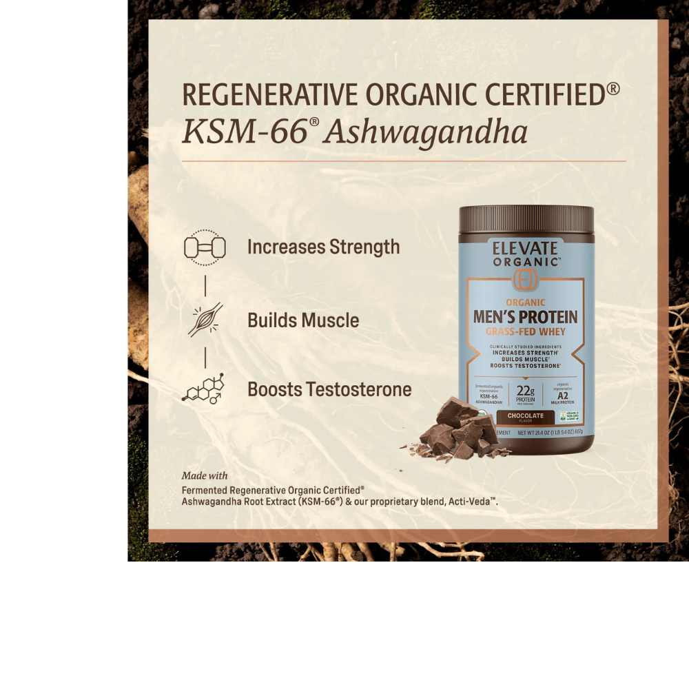 Organic Men's Protein Grassfed Whey Powder - 18 Servings