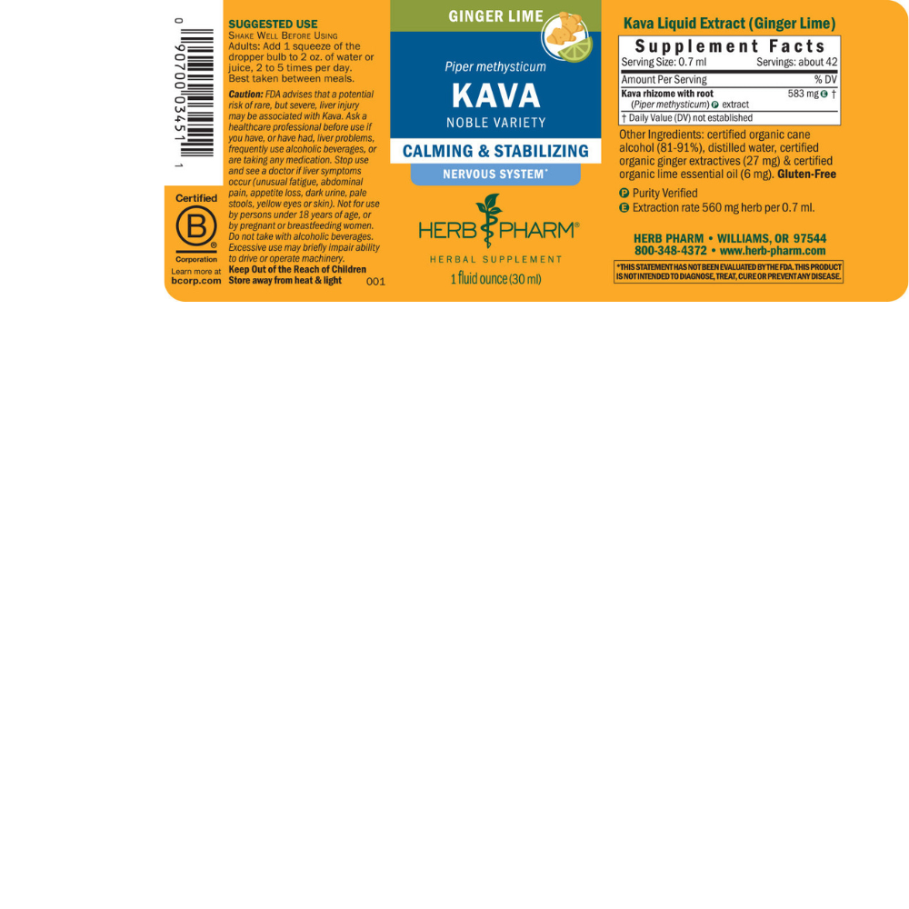 Kava Liquid Extract - Ginger Lime Flavor