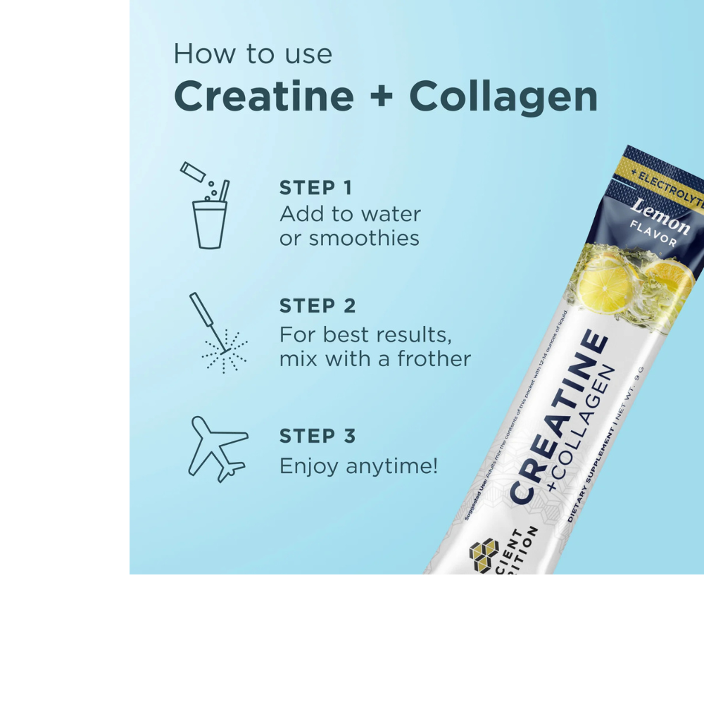 CREATINE + COLLAGEN + ELECTROLYTES STICK PACKS