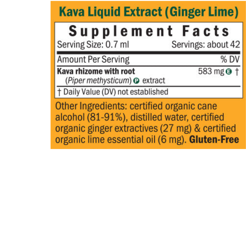 Kava Liquid Extract - Ginger Lime Flavor
