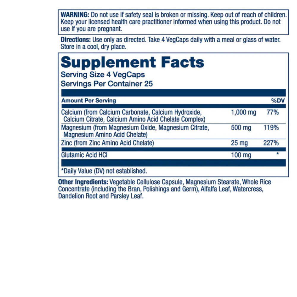 Calcium, Magnesium, Zinc