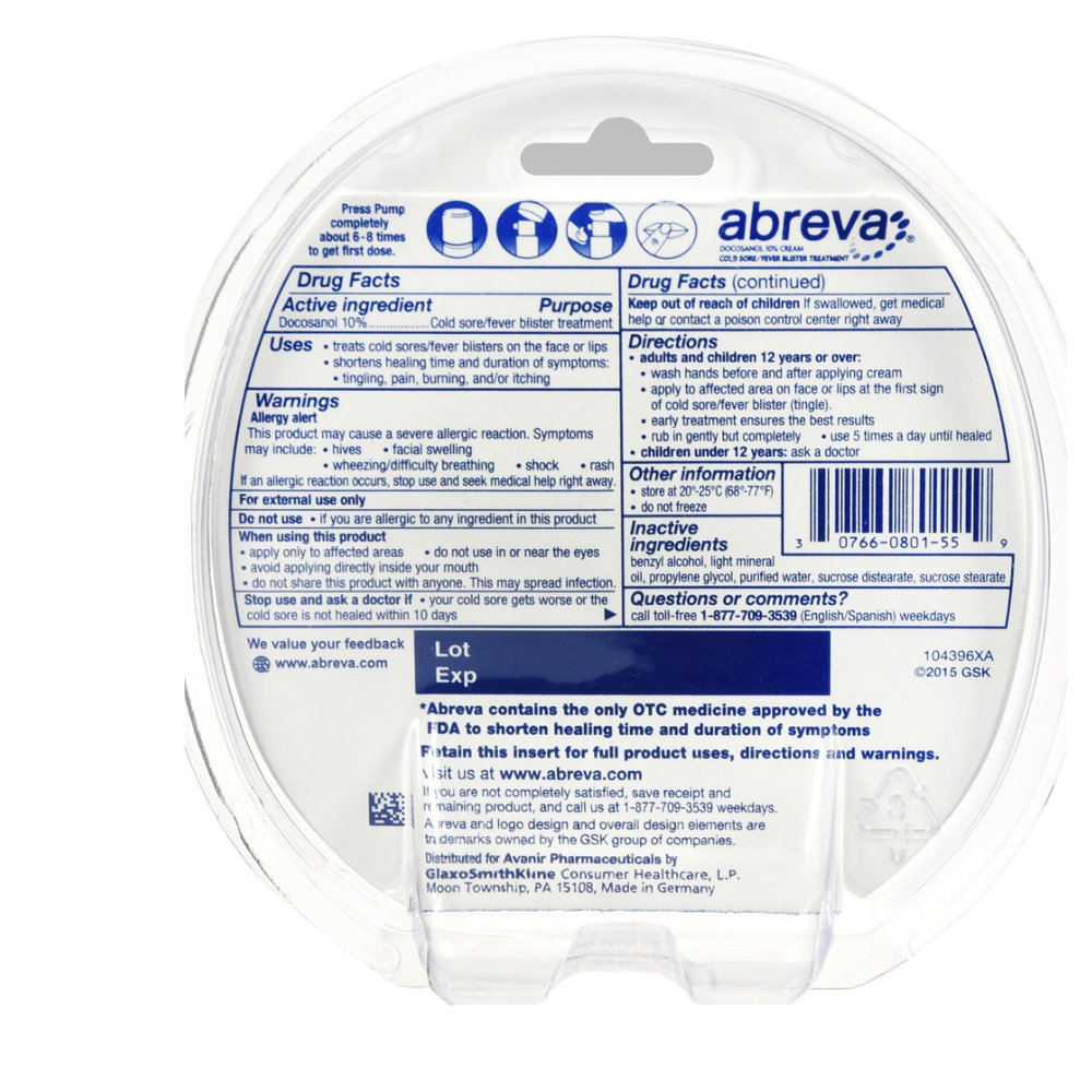 Abreva Cold Sore Cream