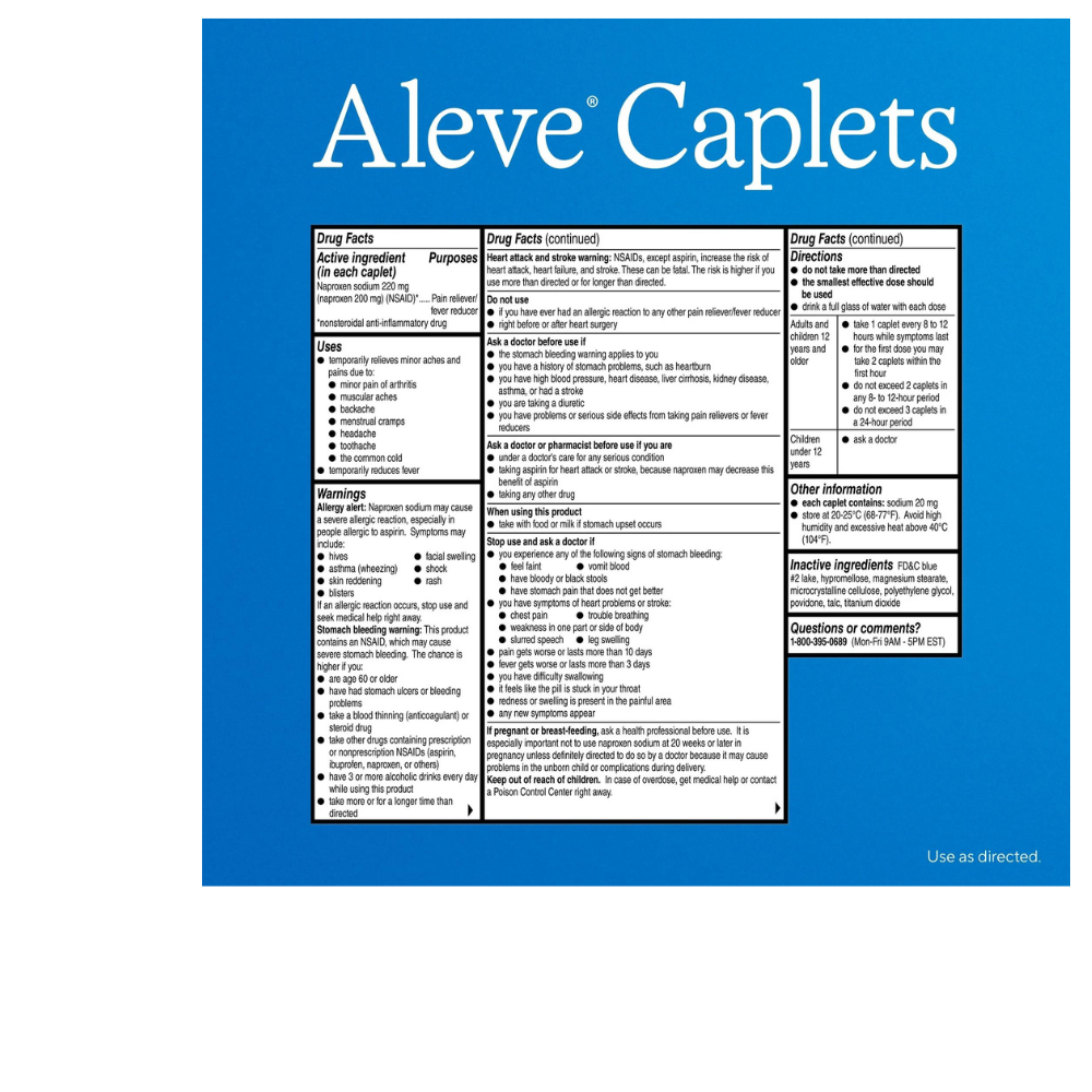 ALEVE CAPLETS 220MG