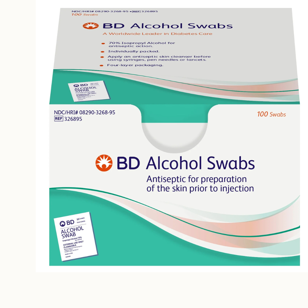 Becton Dickinson Alcohol Swab Pads 100 Count