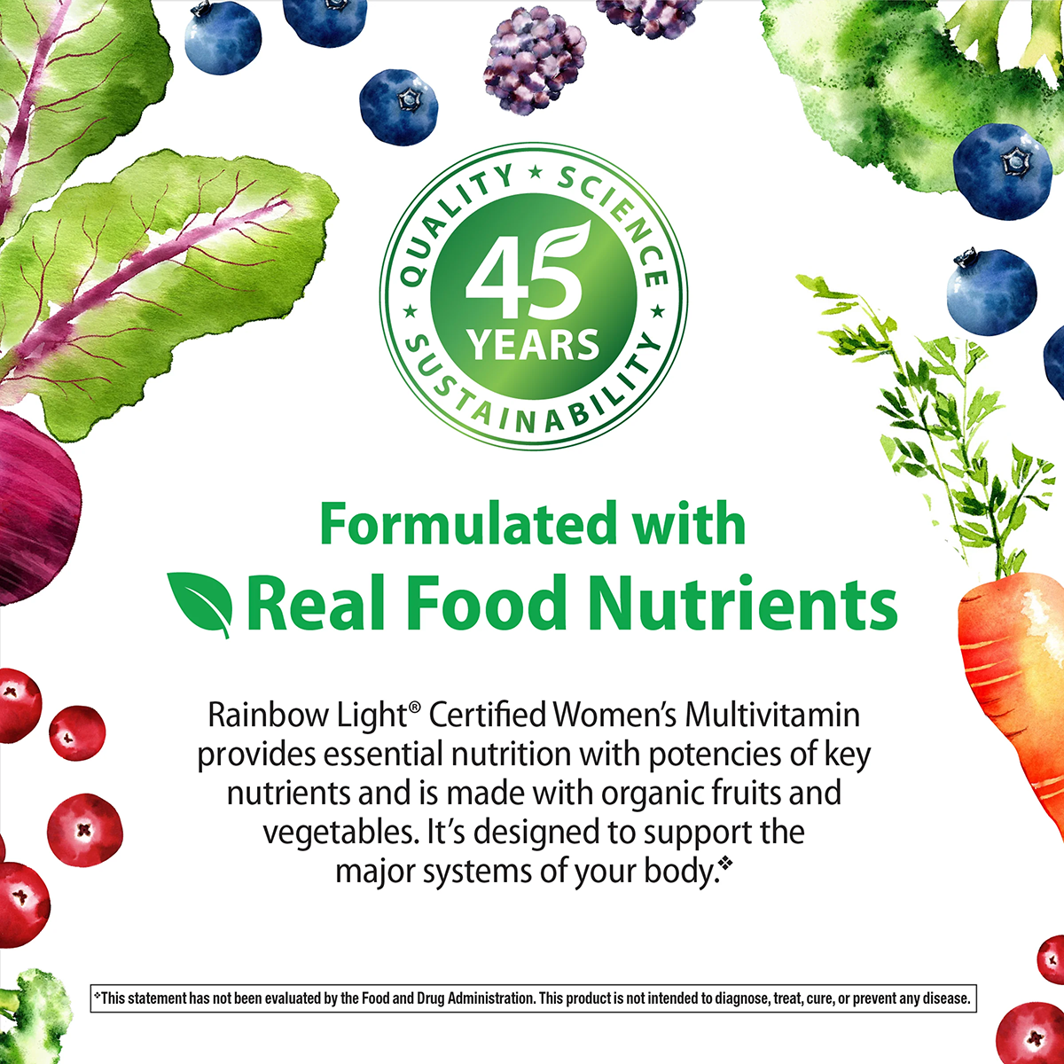 Certified Women's + Real Food Nutrients Multi, 120 Vegetarian Capsules