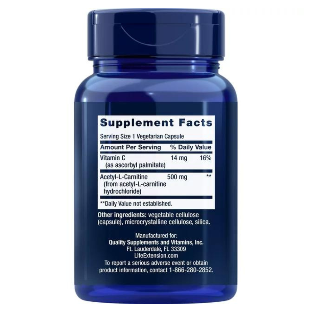 side effects of acetyl l carnitine supplements Life Extension Acetyl-L Carnitine, 500 mg