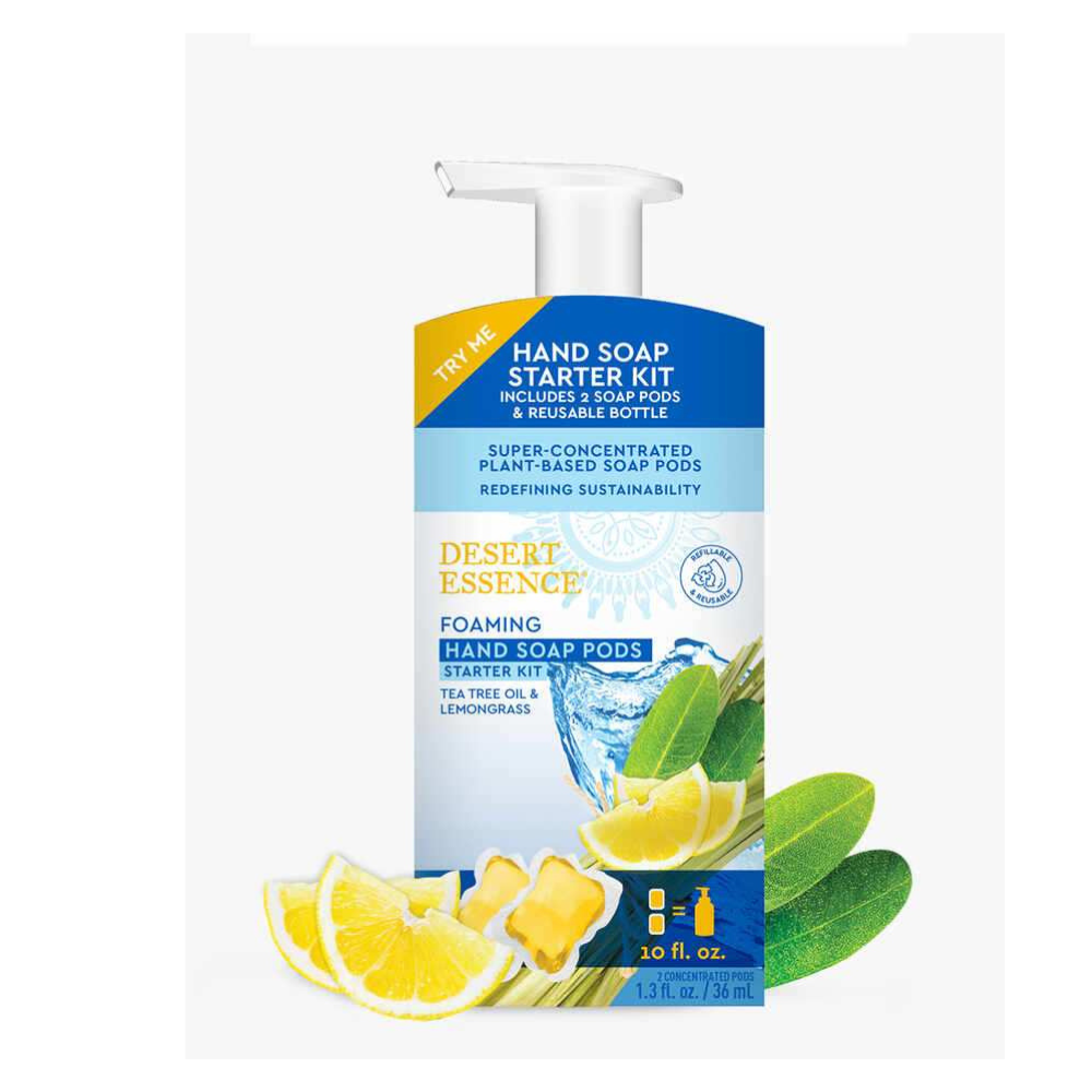 Foaming Hand Soap Pods Starter Kit, Tea Tree Oil & Lemongrass 