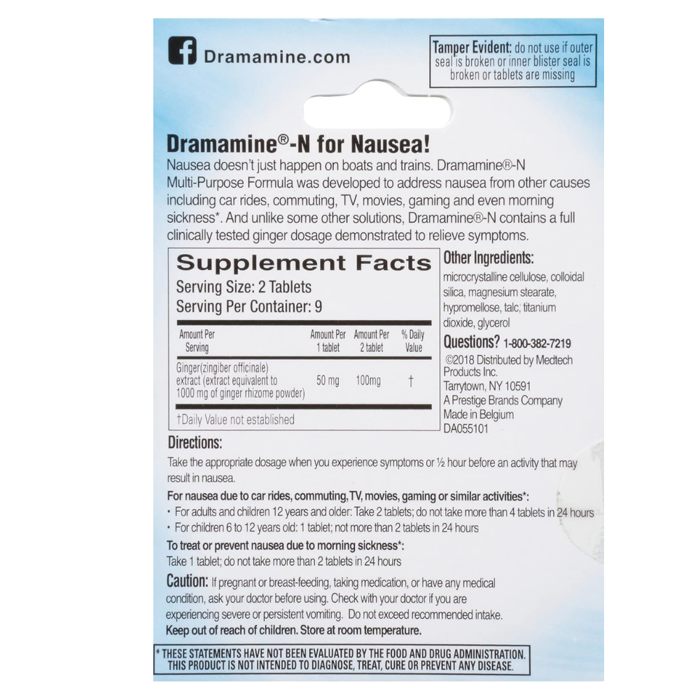 Dramamine Multi-Purpose Formula Nausea Relief