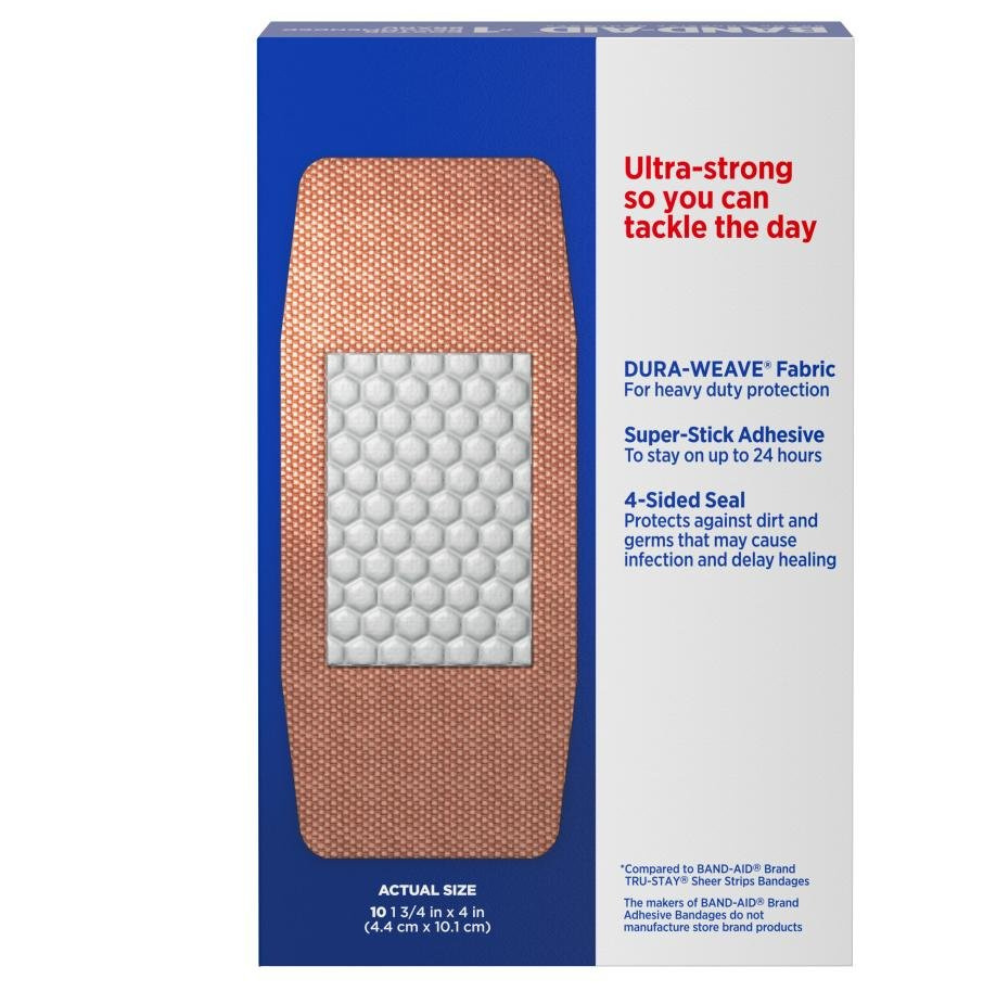 BAND-AID Brand TOUGH STRIPS Adhesive Bandages