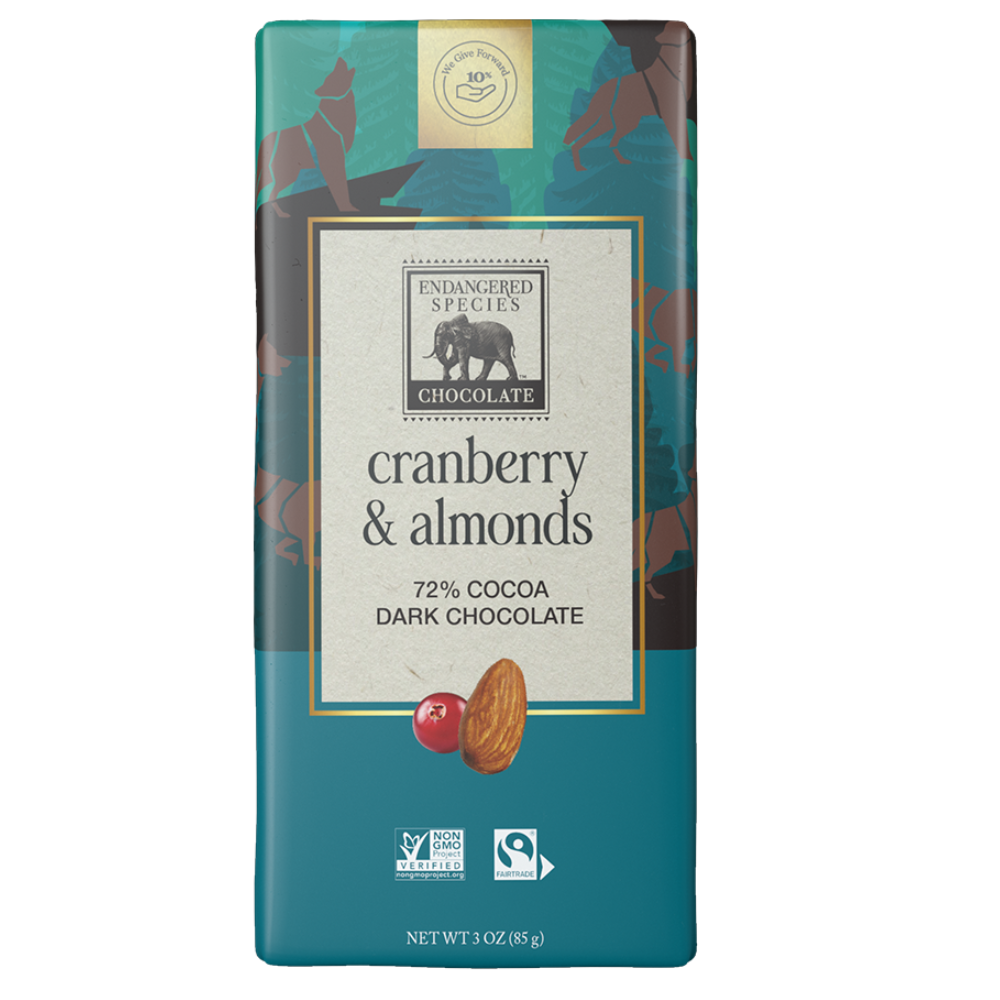 Cranberries, Almonds + 72% Dark Chocolate