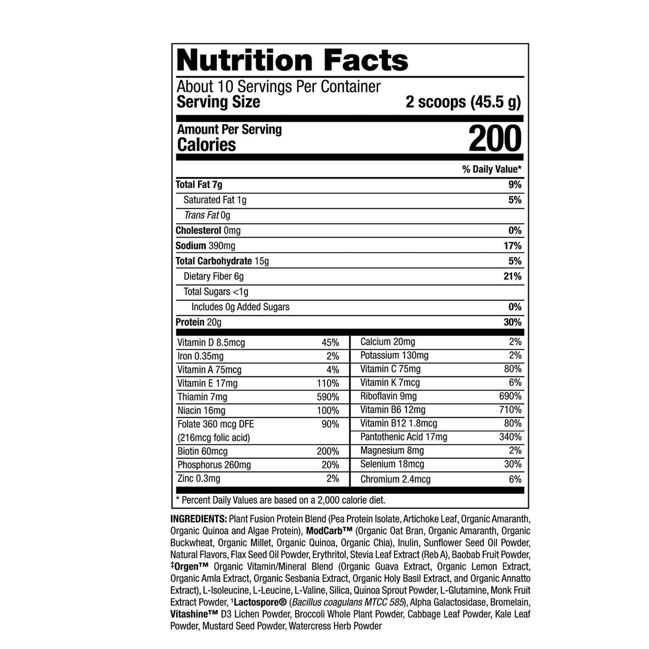 PlantFusion Complete Meal