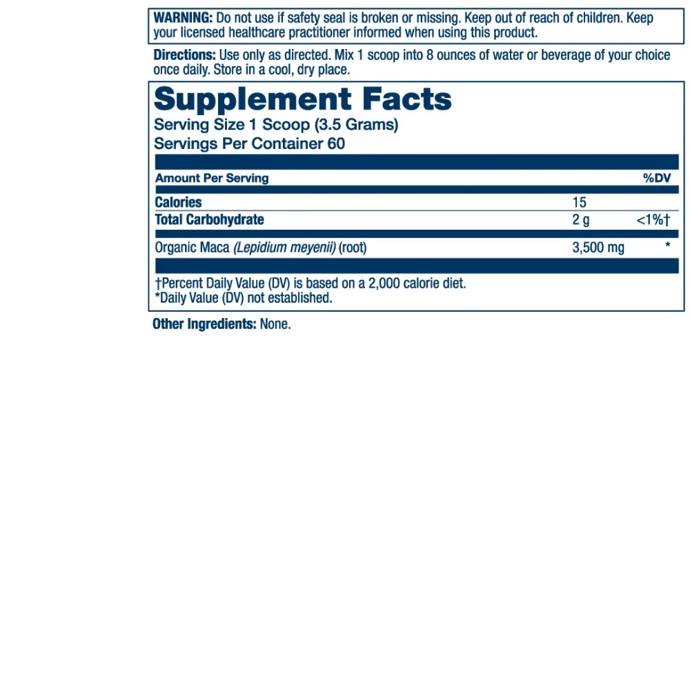 MACA ROOT POWDER UNFLAVORED