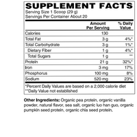 Thumbnail for ORGANIC PLANT BASED PROTEIN