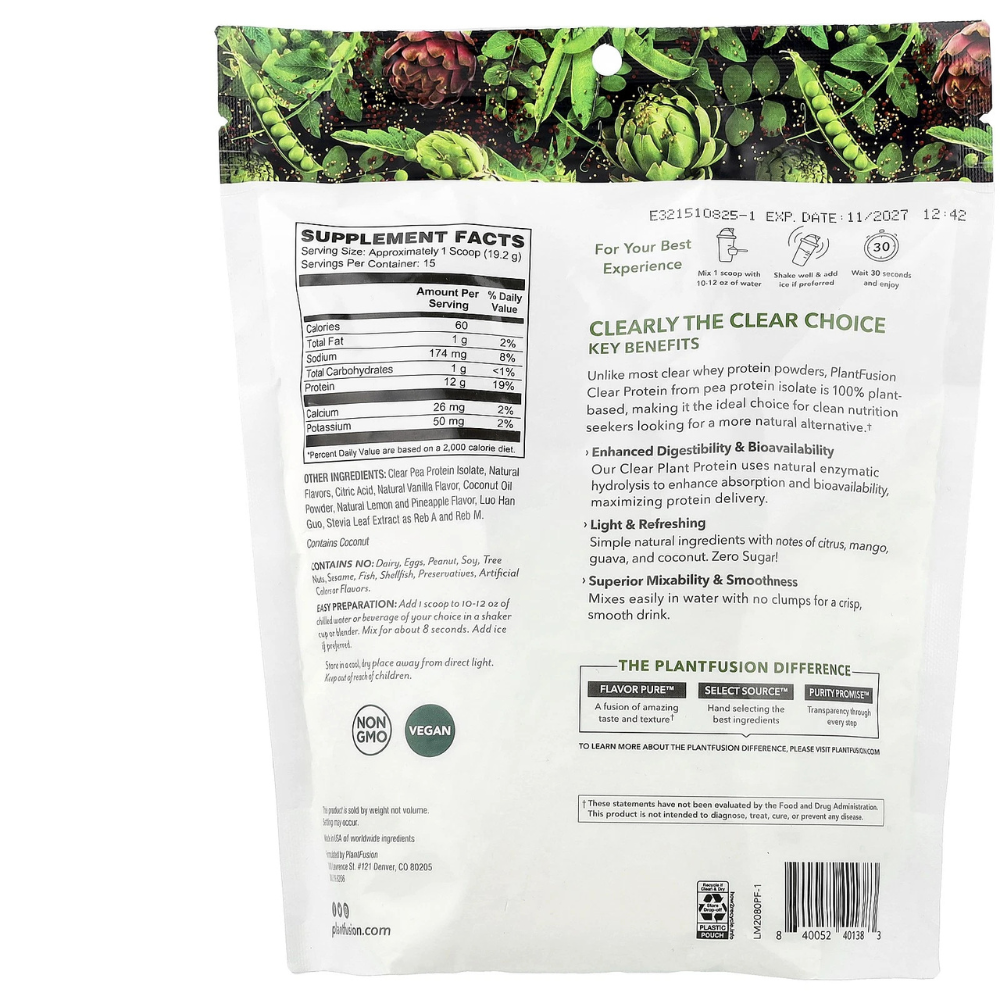 CLEAR PLANT PROTEIN TROPICAL PUNCH FLAVOR