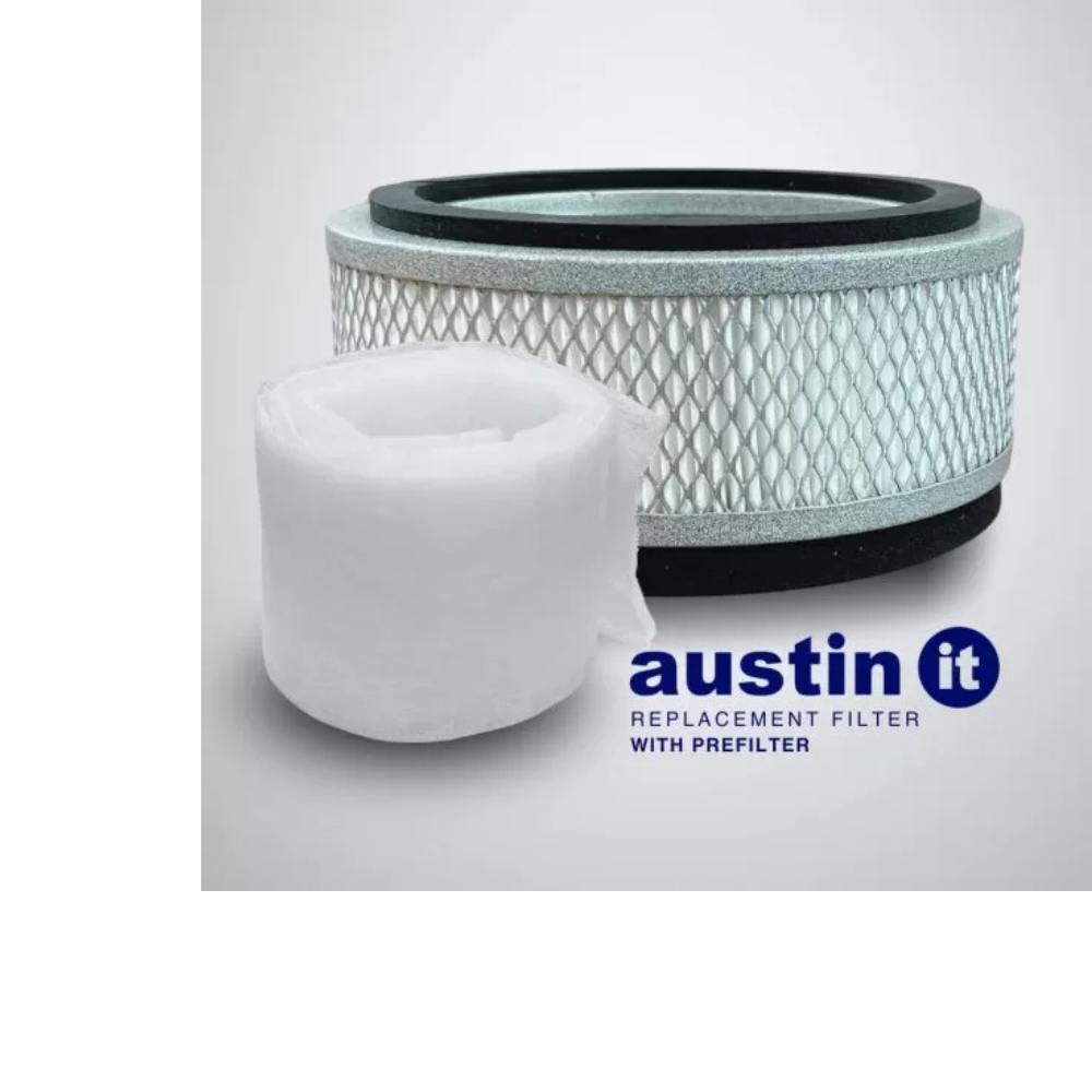 Austin Air it Personal HEPA with Pre-Filter Replacement Filter FR100B, White