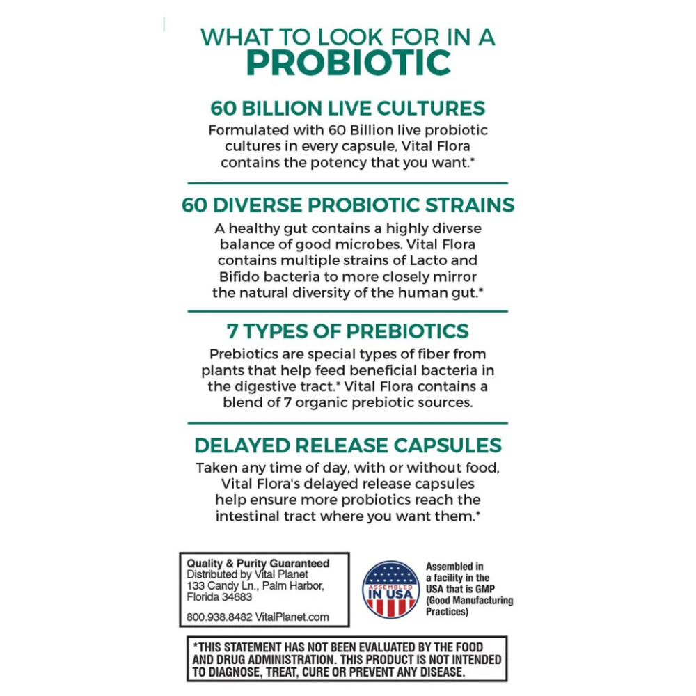 Vital Flora Men’s 55+ Daily Probiotic
