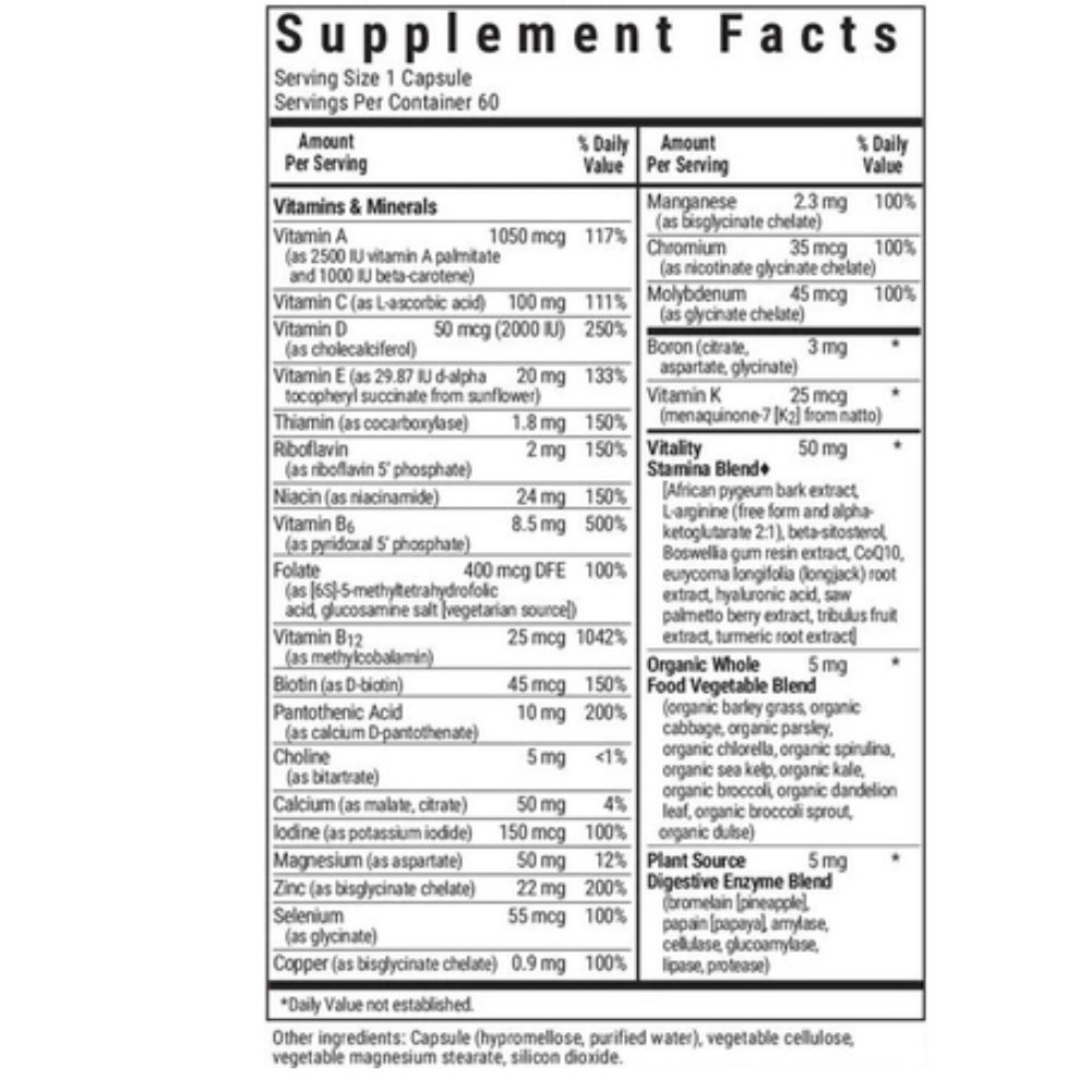 MENS' ONE 40+ WHOLE FOOD-BASED MULTIPLE