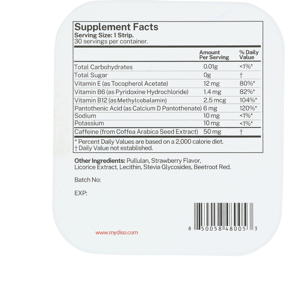 Energy Caffeine Supplements - STRAWBERRY Flavor