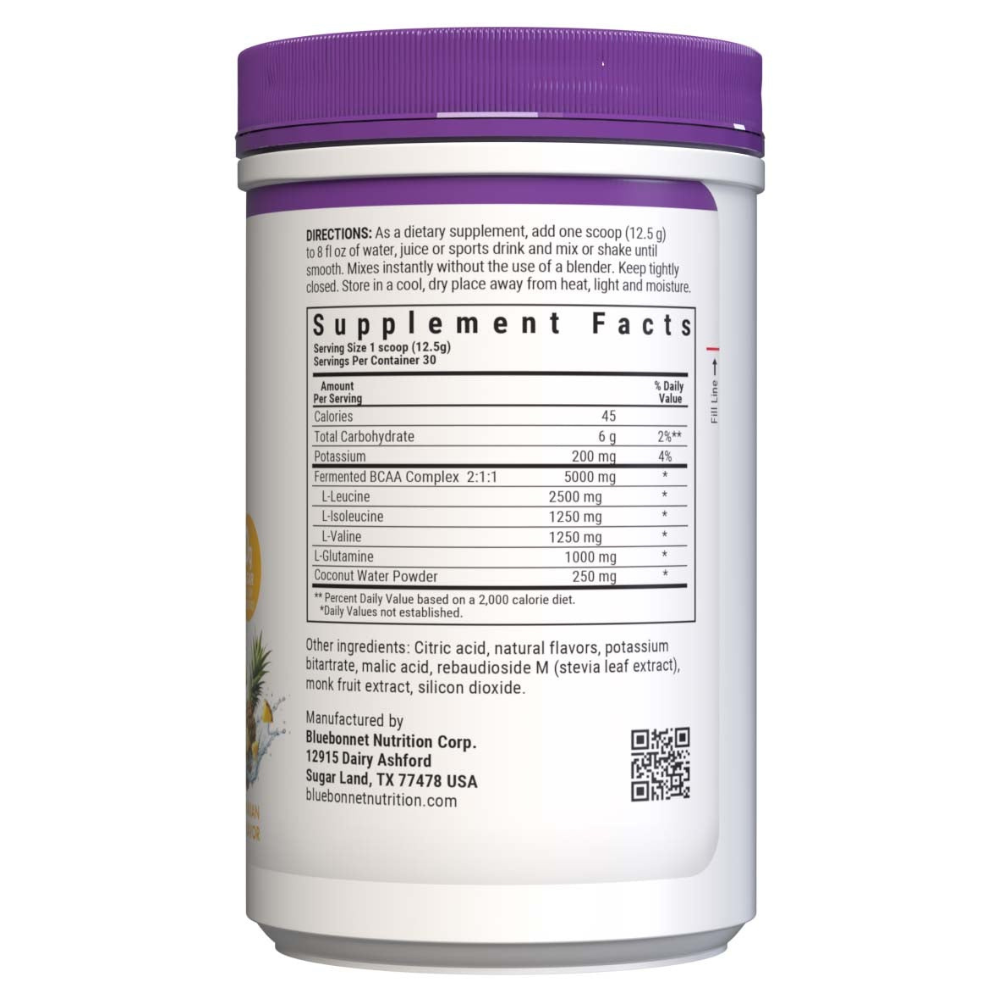 BCAA Y GLUTAMINA EN POLVO SABOR HAWAIIAN ICE