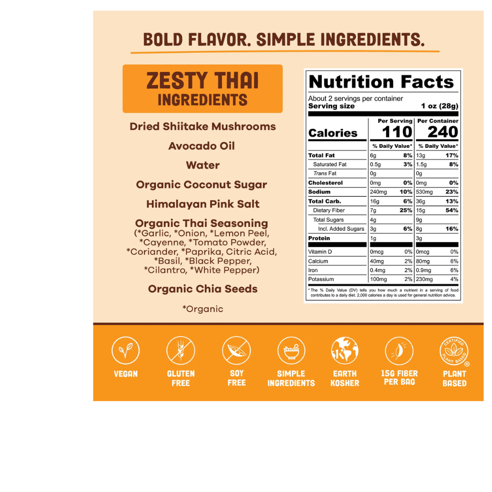 Zesty Thai Mushroom Jerky