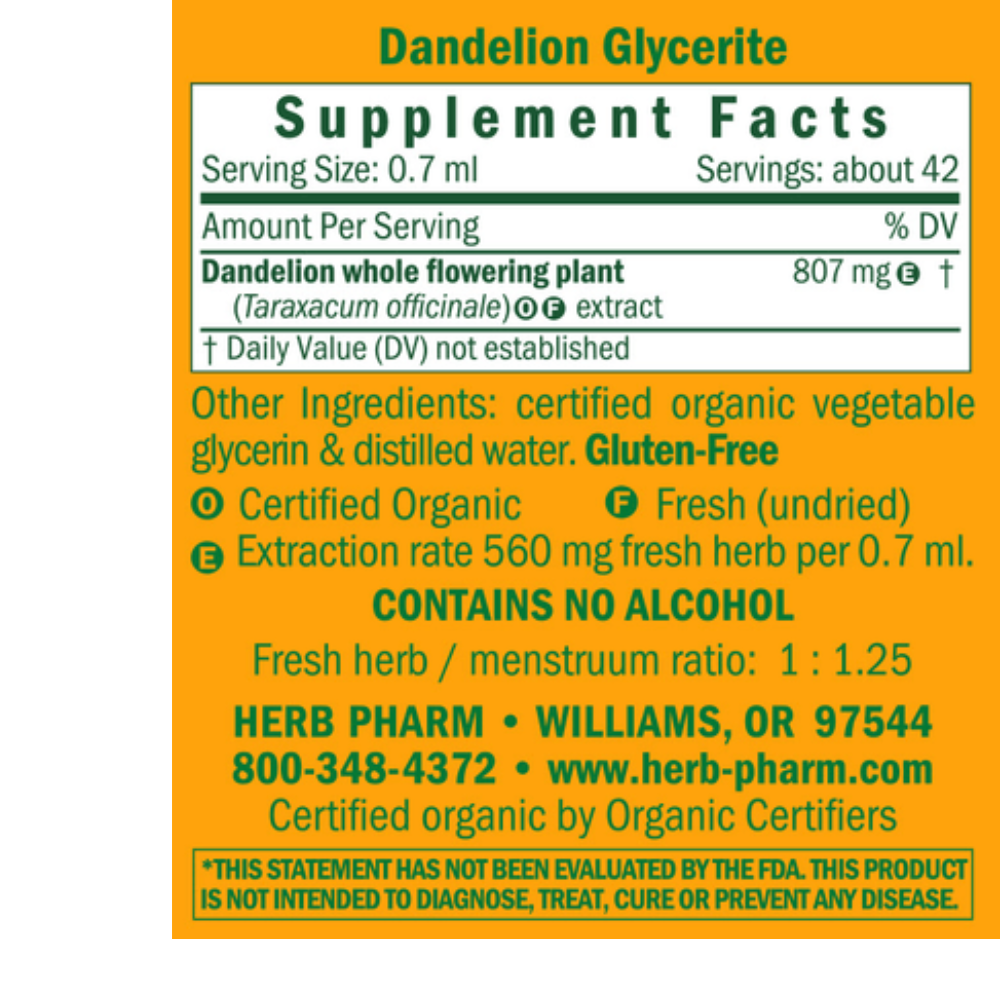 DANDELION,  ALCOHOL-FREE