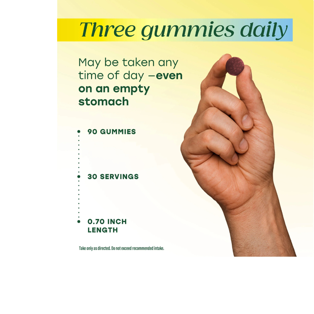 Gomitas multivitamínicas para hombres de más de 55 años para todo el cuerpo