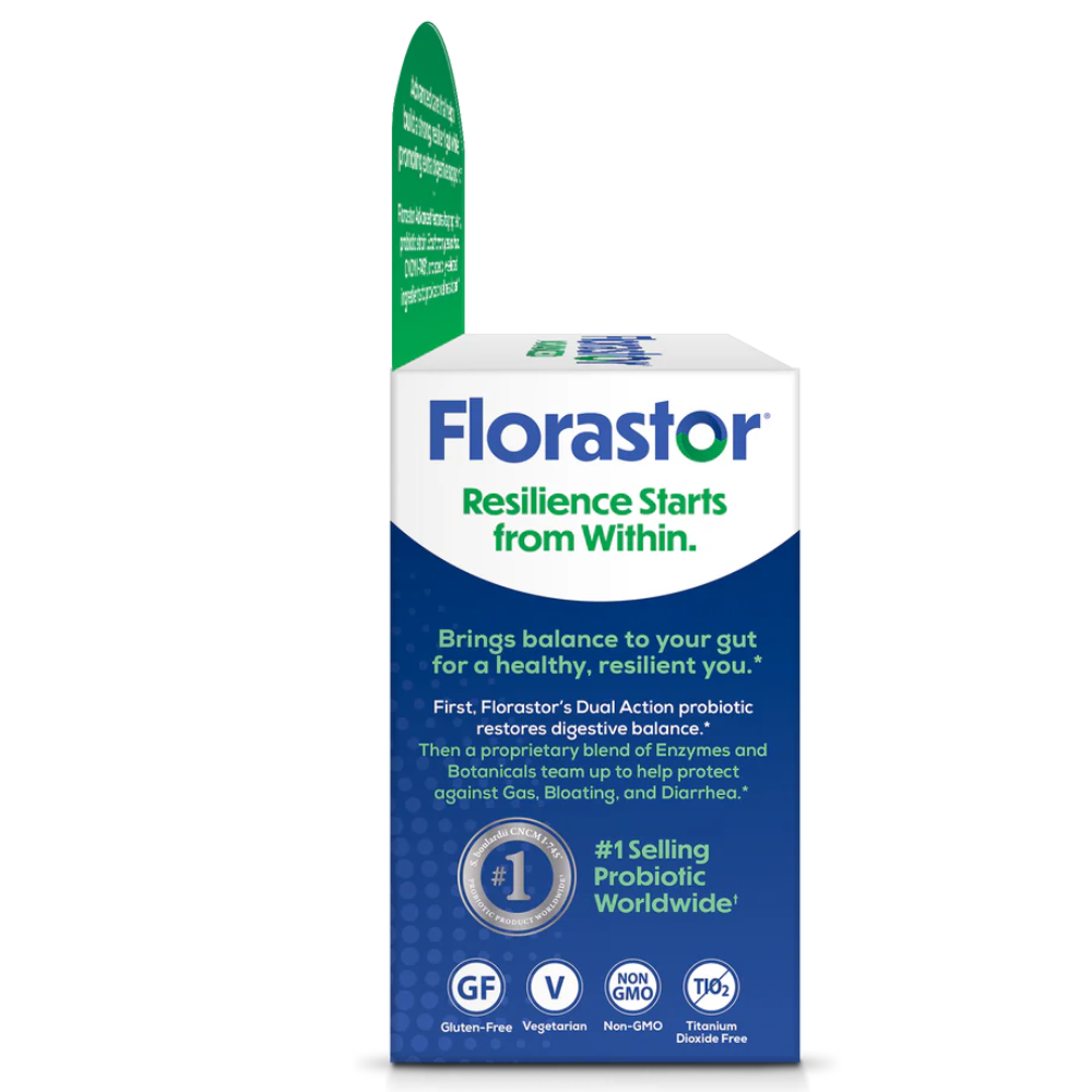 Florastor Advanced Gas & Bloat Probiotic & Digestive Supplement