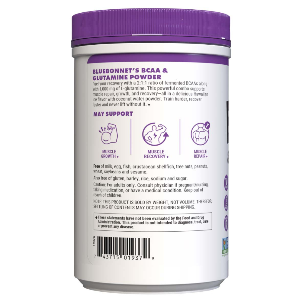 BCAA Y GLUTAMINA EN POLVO SABOR HAWAIIAN ICE