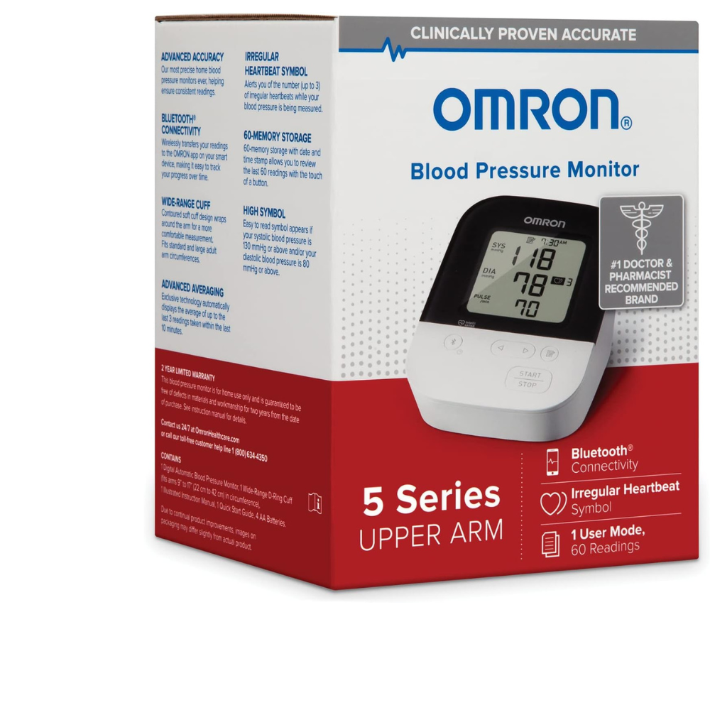 5 Series Omron BP7250 Upper Arm Blood Pressure Monitor